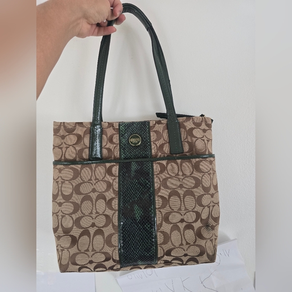 Coach Signature Python Stripe Tote 2013 - Picture 10 of 12